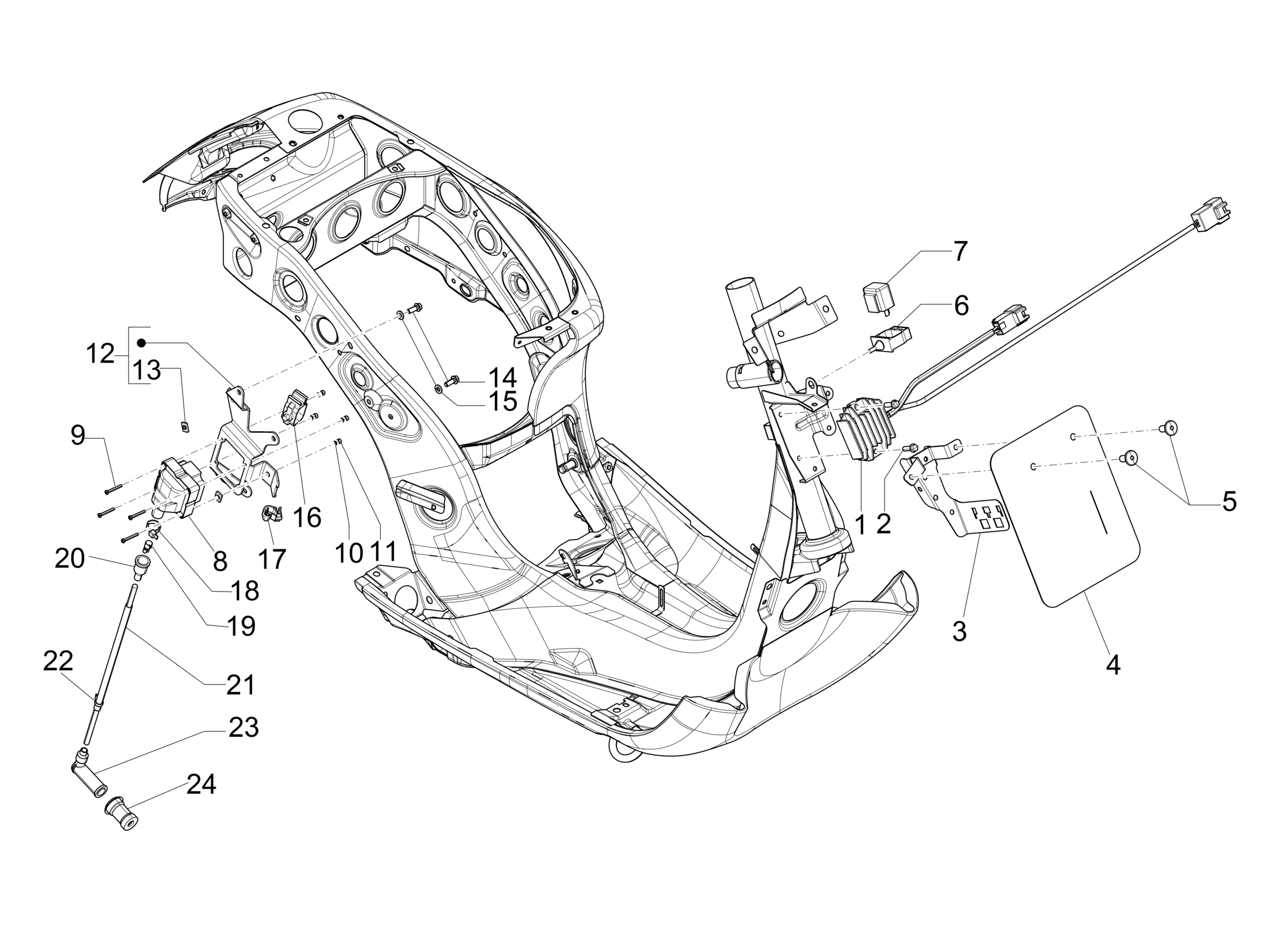 Vespa S 150 College 4T 2V ie no ABS E3 2009-2012 EMEA — Spanningsregelaar-CDI-Bobine