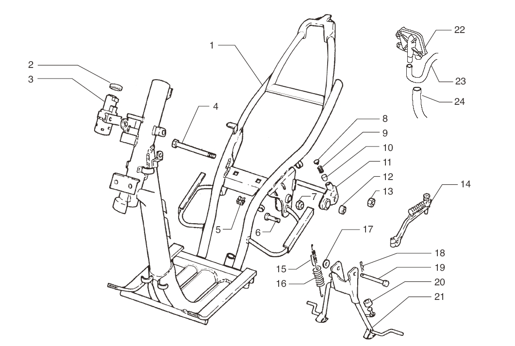 Fa.Chassis- Middenstandaard