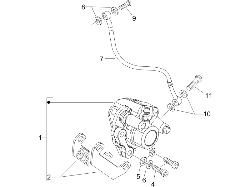 Zip 50 SP no ABS E2 2006-2013 EMEA — Remlangen - Remklauwen