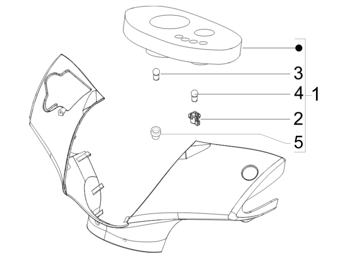Zip 50 4T no ABS E4 2018-2020 EMEA — Cockpit instrumenten - tellerset
