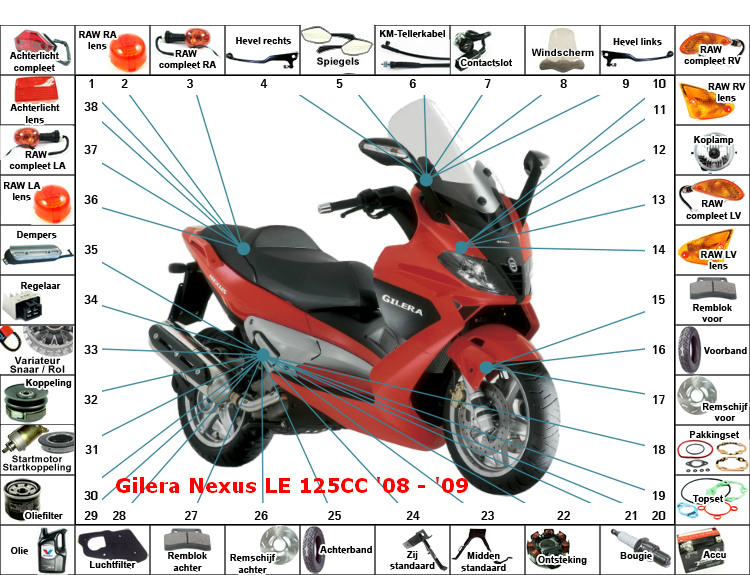 001 Nexus LE 125CC '08 - '09 — Nexus LE 125CC '08 - '09