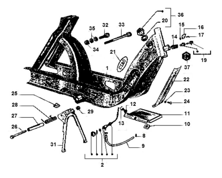 VESPA CIAO — Frame