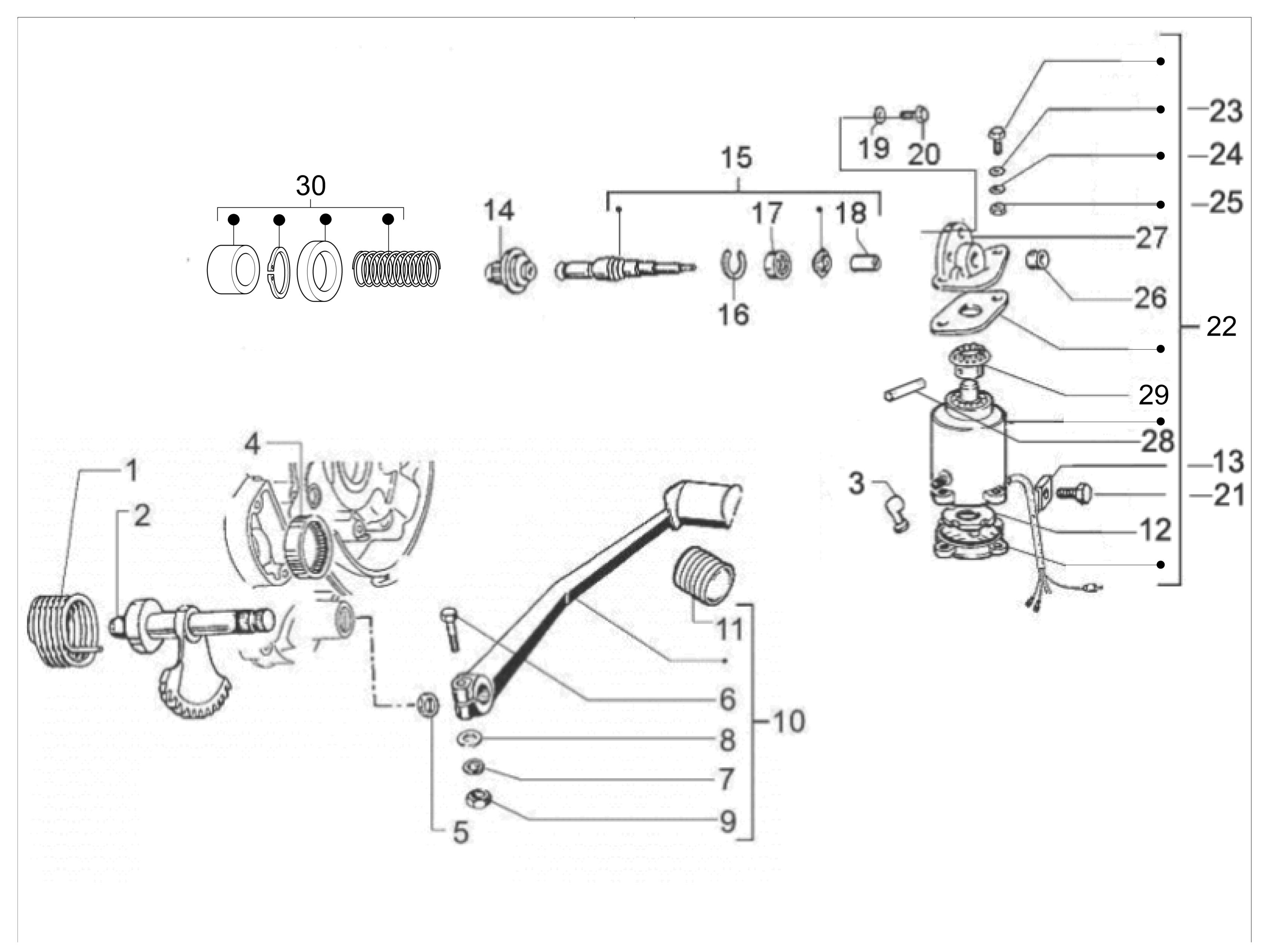 Vespa PX 150 2T no ABS E3 2011-2017 EMEA APAC LATAM — Startmotor - Elektrische starter