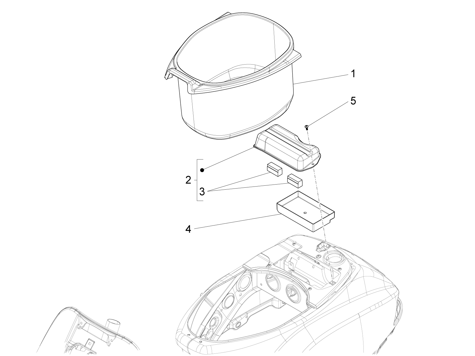 Vespa S 150 4T 3V ie no ABS E3 2012-2014 APAC — Helmbakdelen
