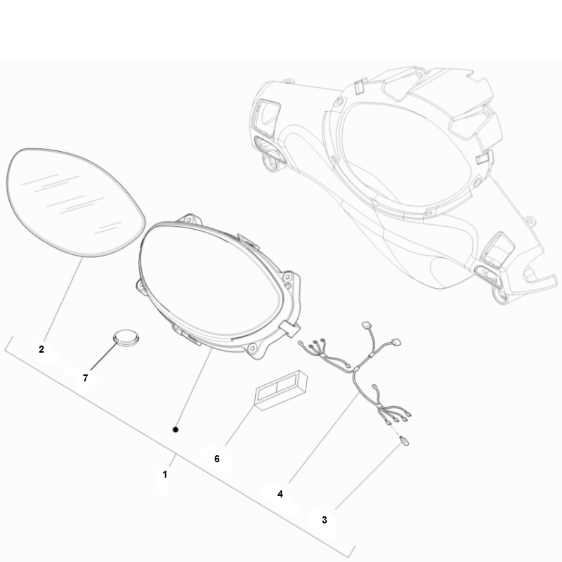 Fly 50 4T 2V 25 km/h 2012-2015 — Kilometerteller
