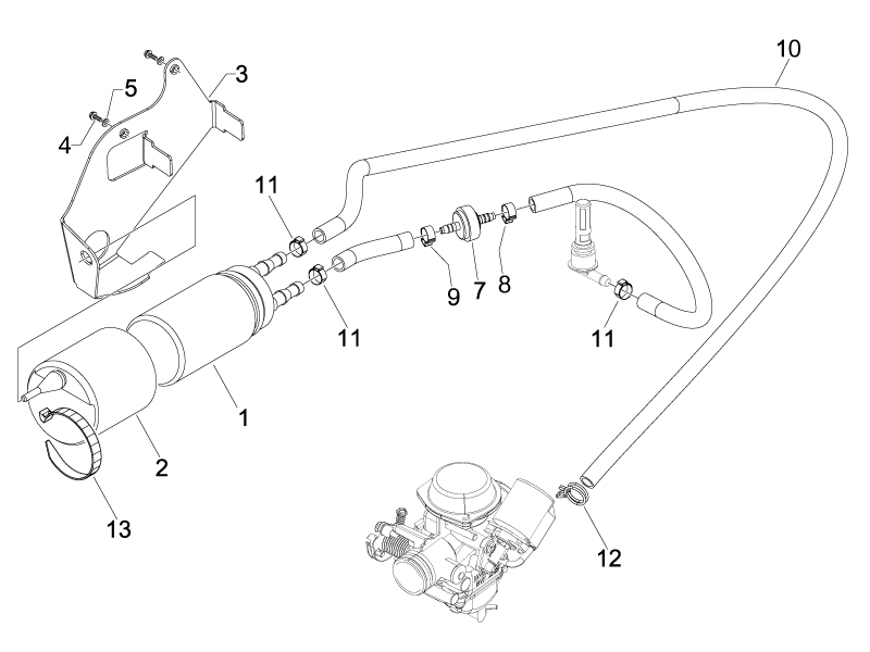 Vespa S 150 4T 2V no ABS E2 2007 NAFTA — Injectiesysteem