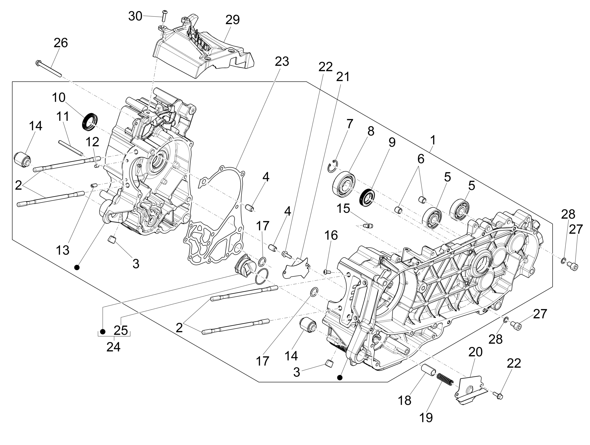 Medley 125 4T ie ABS E4 2016-2019 EMEA — BEHUIZING