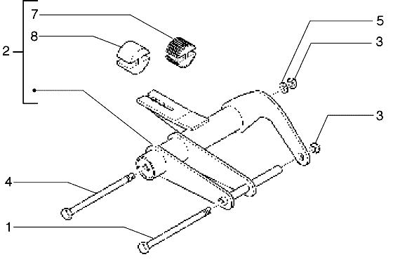 Piaggio Free 100 — Zwaaiarm
