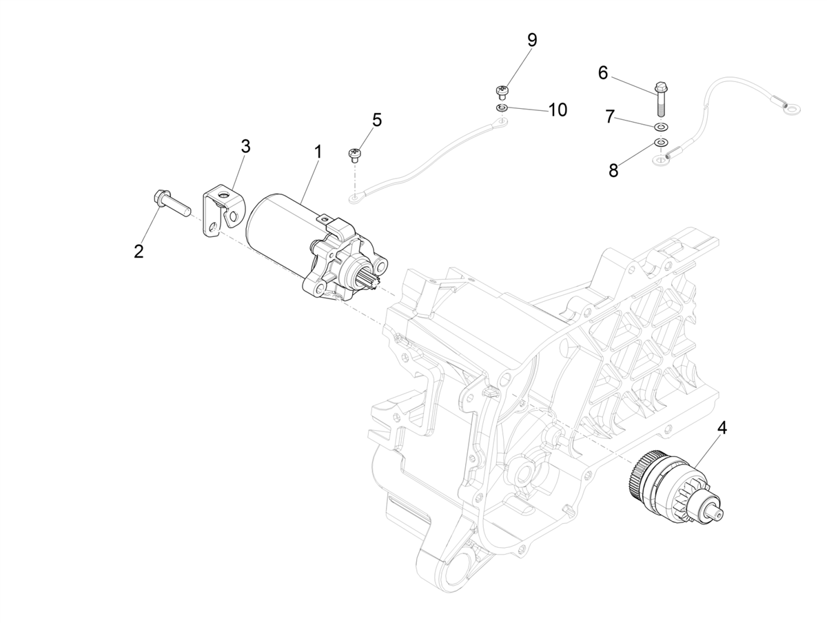 Zip 50 4T no ABS E4 2018-2020 EMEA — Startmotor - Bendix