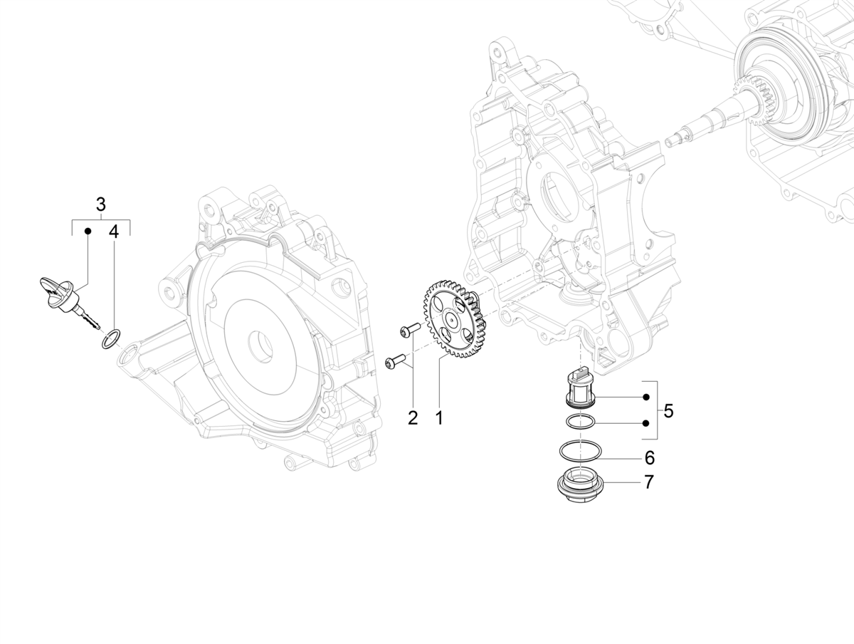 Vespa VX VXL SXL 150 4T 3V 2016-2021 — Oliepomp