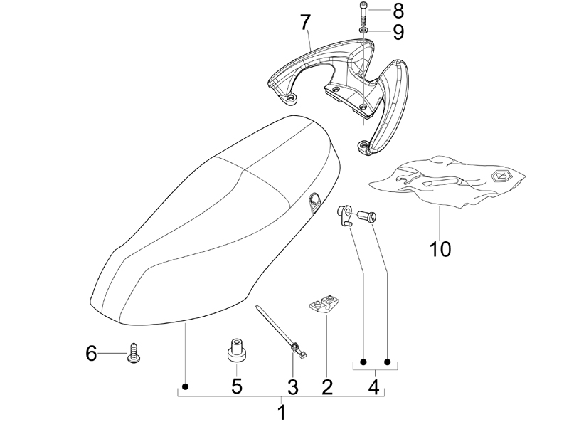 Fly 150 4T 2007-2012 NAFTA — Zitbankje