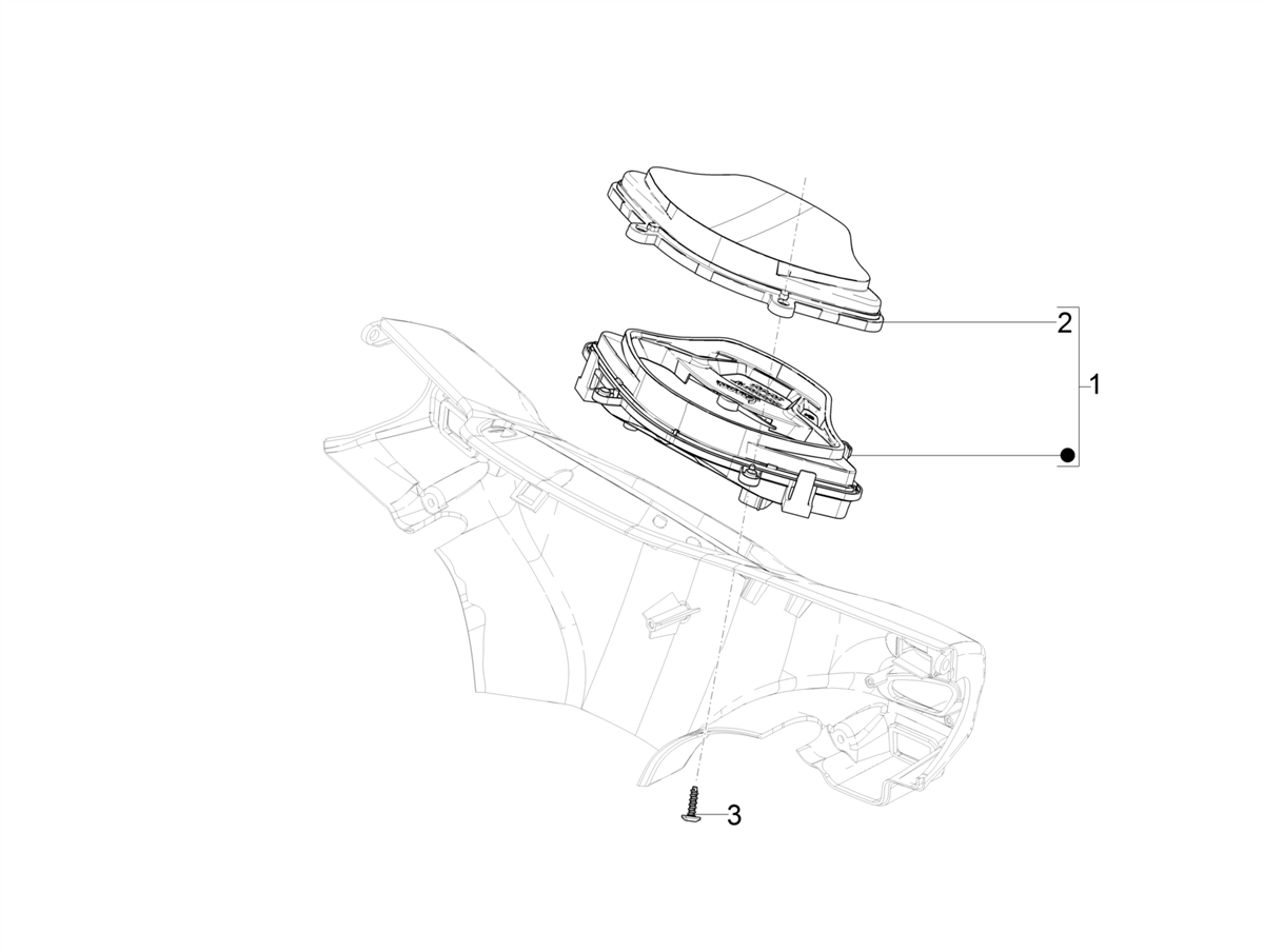 Vespa VXL 125 4T 3V 2018-2019 — Cockpit imstrumenten