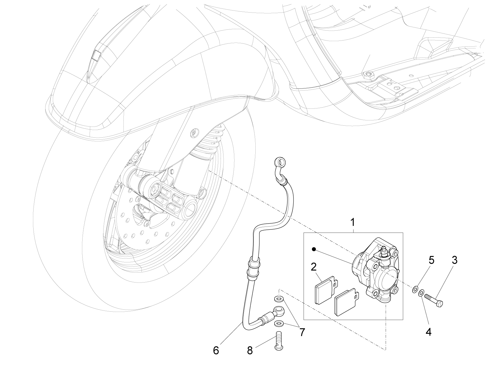 Vespa VXL 125 4T 3V 2018-2019 — Remslangen - Remklauwen