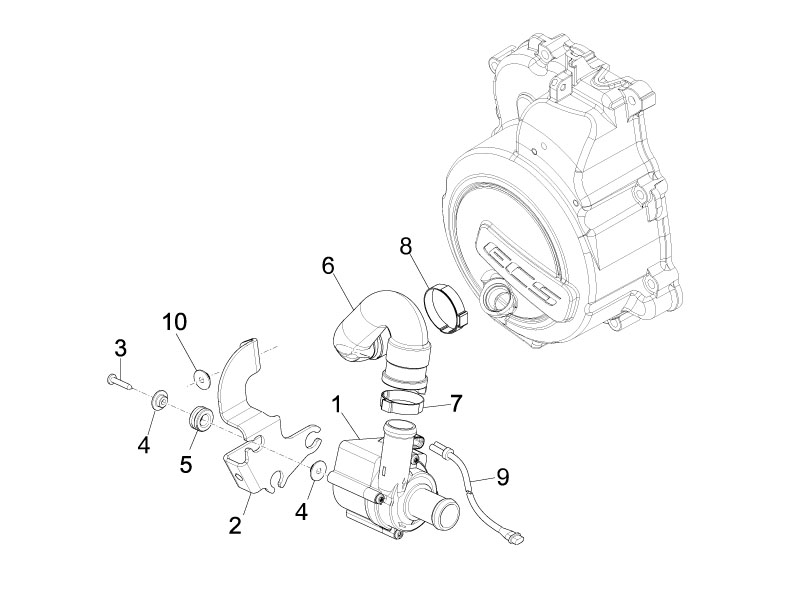 MP3 125 ie Touring 2011-2012 EMEA — Waterpomp