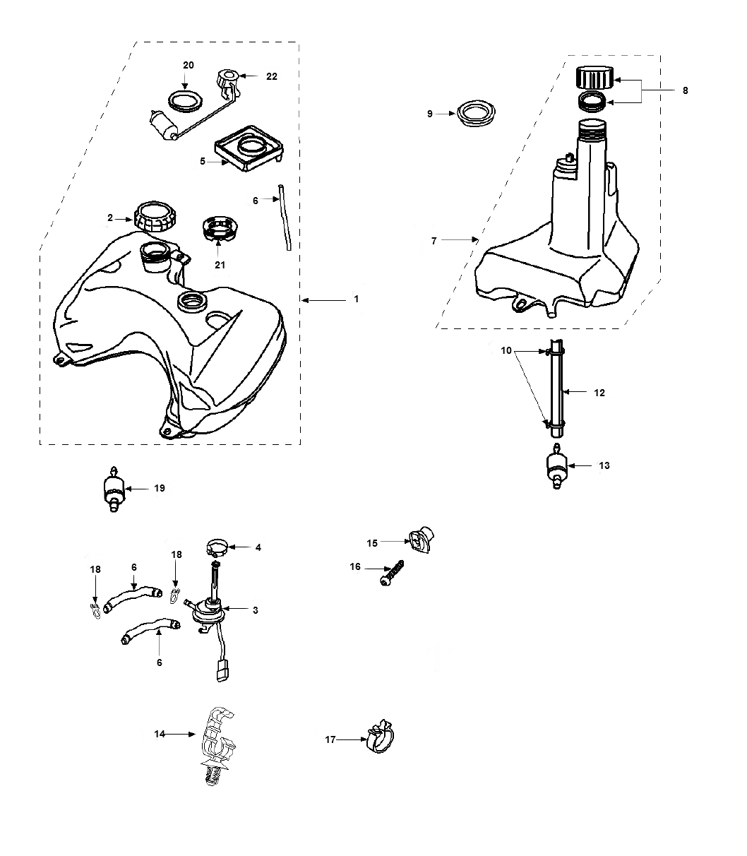 Benzine Olie Tank