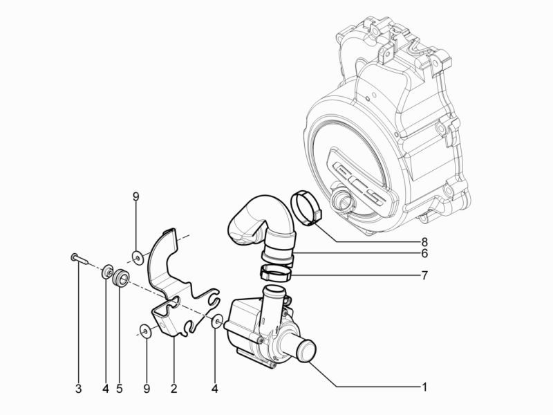 MP3 125 Yourban Erl 2011-2013 EMEA — Waterpomp