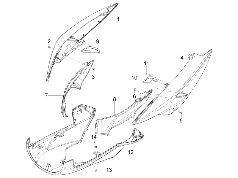 Typhoon 50 4T 4V E2 2012-2022 NAFTA — Zijafdekking - spoiler