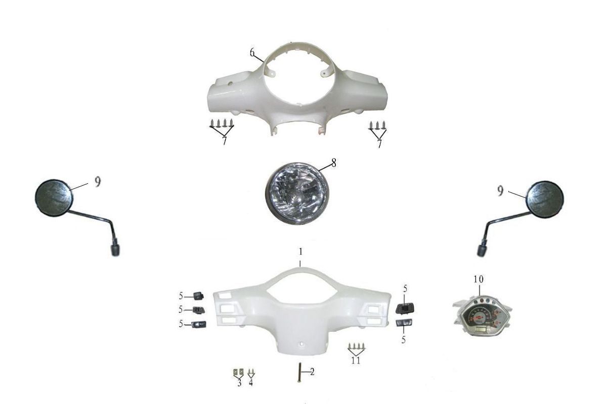F01 Koplamp Rond