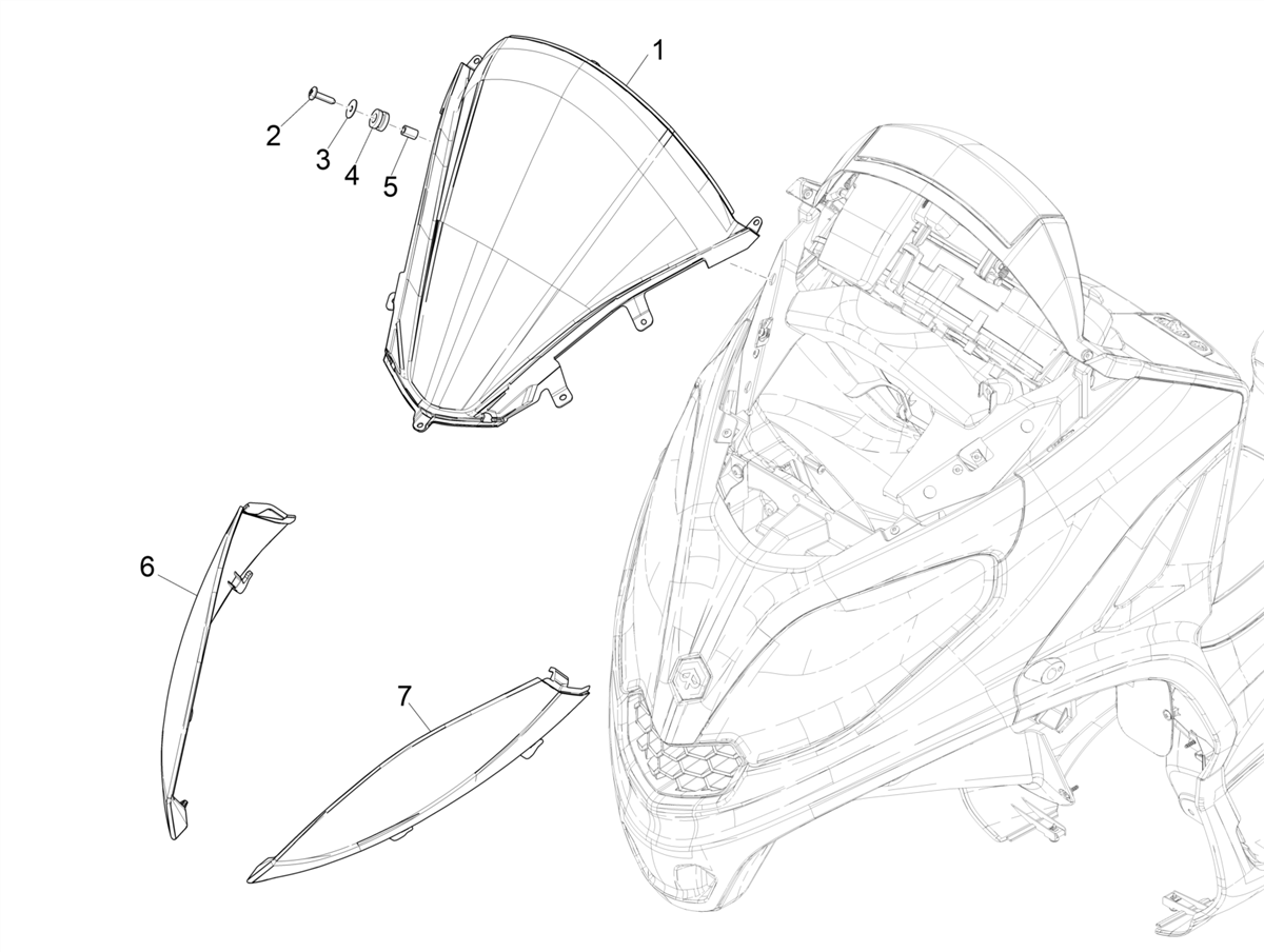 MP3 300 HPE Sport E5 2023 APAC — Windscherm - Schijven