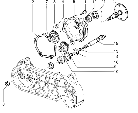 Piaggio Velofax — Wielnaafversnelling