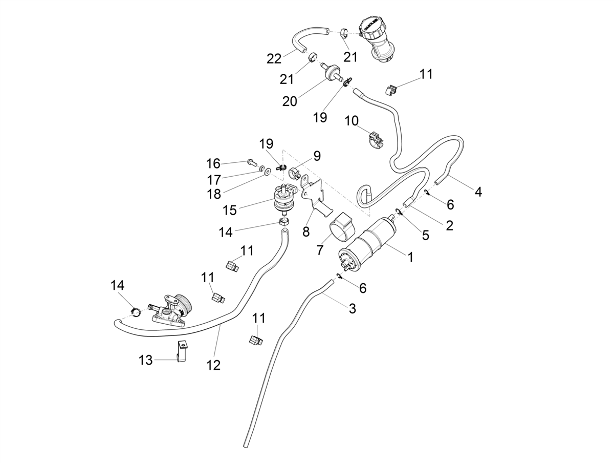 Vespa Primavera 150 E5 2023 APAC — AntiVerdampingssysteem