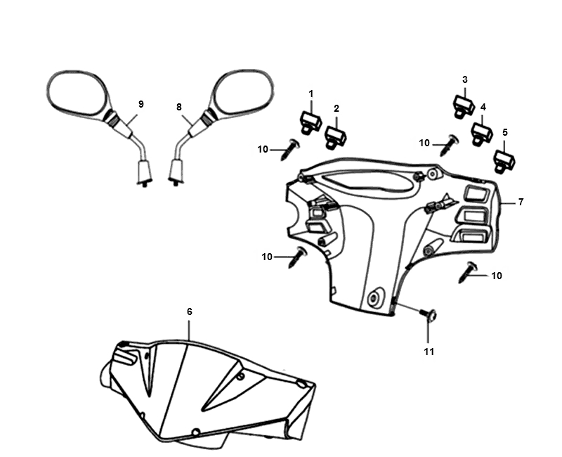 Koplampkap-Tellerbekleding-Spiegels