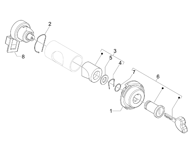 Vespa S 125 4T 2V no ABS E3 2007-2008 EMEA — Sloten