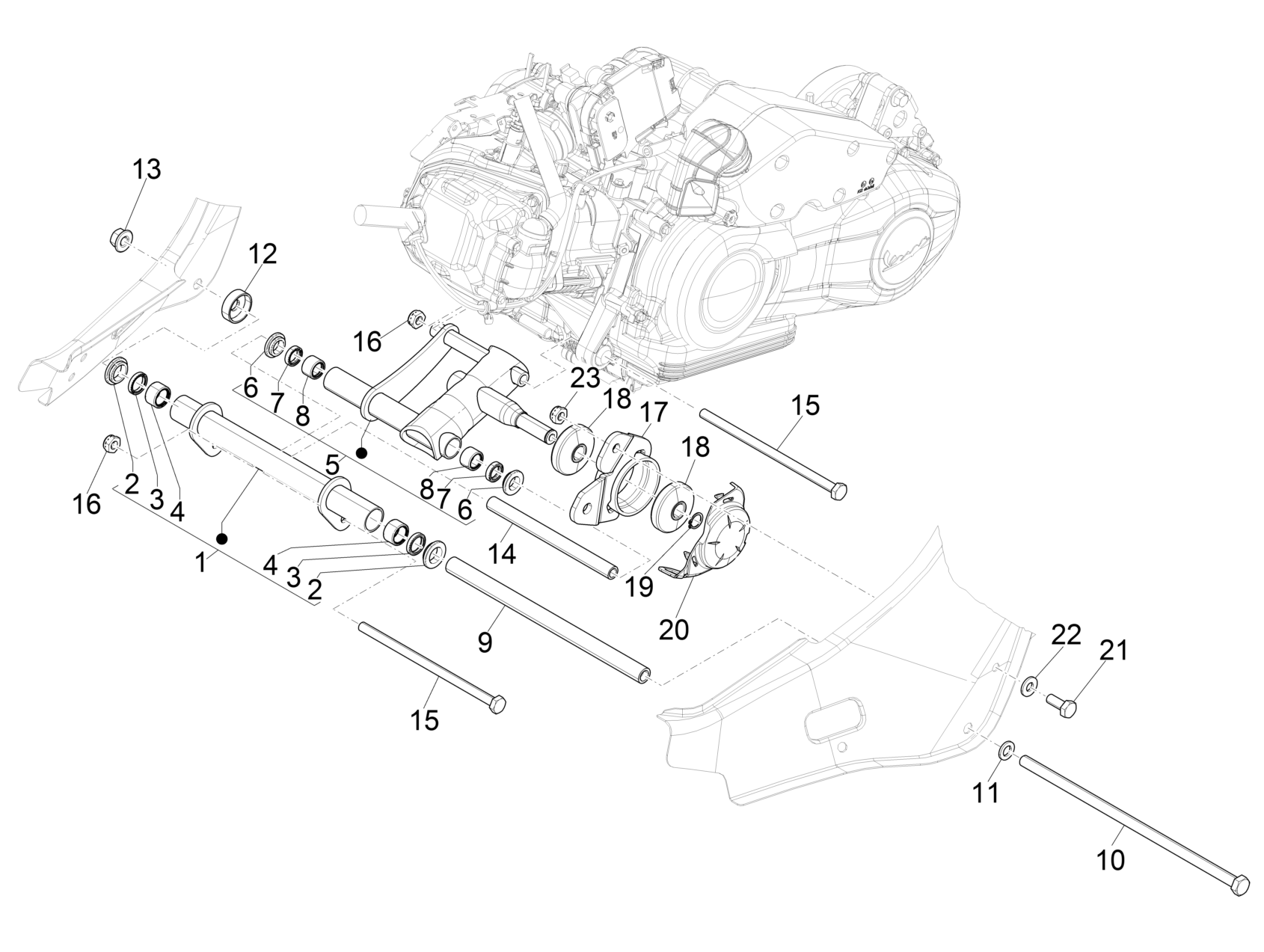 Vespa Sprint 150 4T 3V ie no ABS E3 2015-2016 APAC — Motorophanging