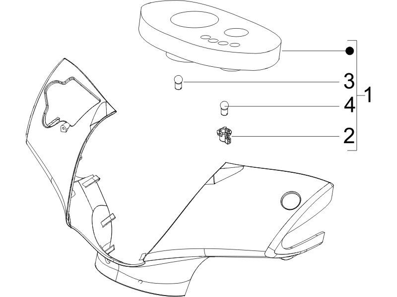 Zip 50 SP no ABS E2 2006-2013 EMEA — Cockpit instrumenten - Cruscotto
