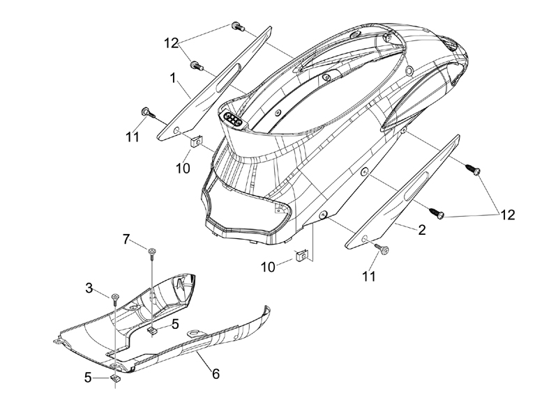 Liberty 50 2T Sport 2006 EMEA — Zijafdekking - spoiler