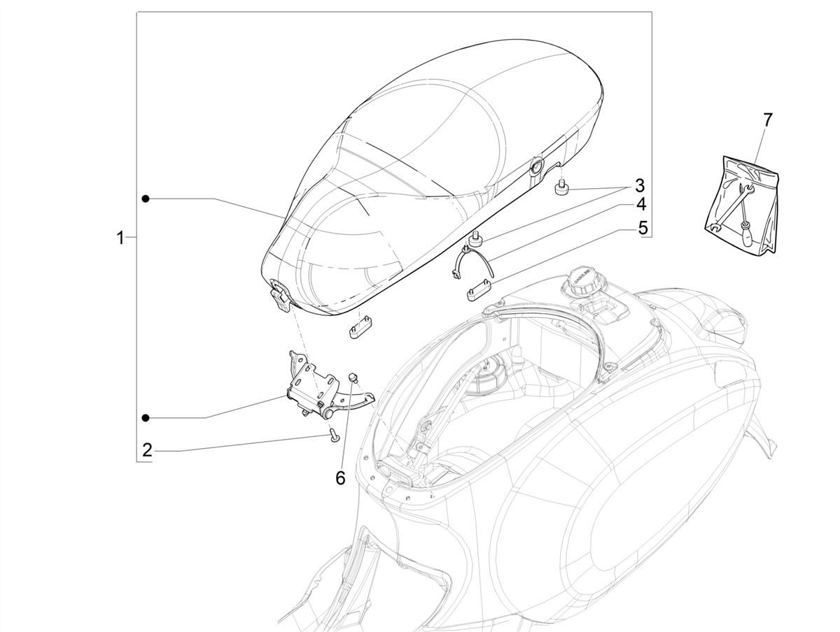 Vespa Primavera 150 E5 2023 APAC — Zadel/Buddyzit