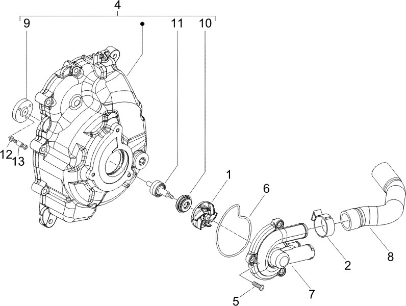 X8 125 Potenziato 2005-2006 EMEA — Waterpomp