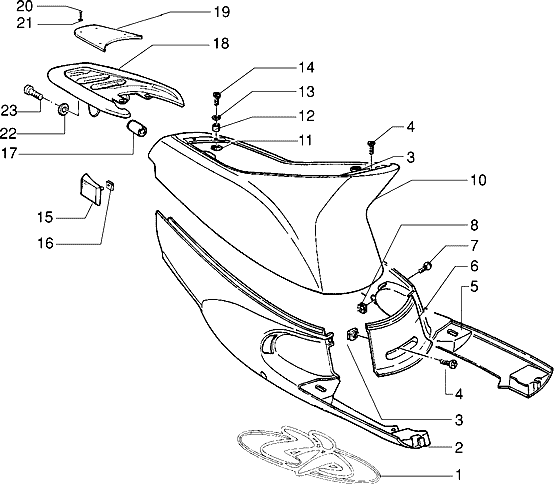 Piaggio Zip RST Freno A Disco — Zijpanelen