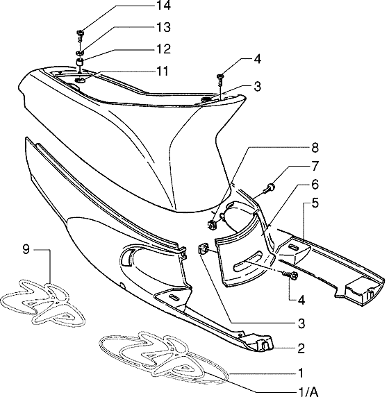 Piaggio Zip — Zijpanelen