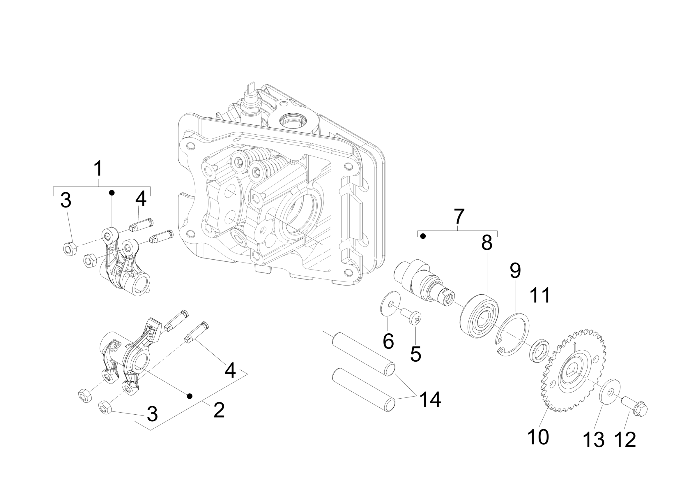 Vespa Primavera 50 4T 4V no ABS E2 2013-2017 EMEA — Stabilisatorstangbeugel