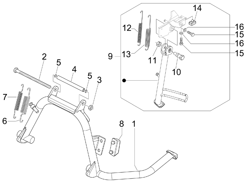 Vespa S 150 4T 2V no ABS E3 2008-2009 EMEA — Middenstandaard