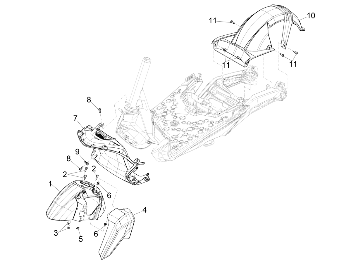 Piaggio 1 Motorcycle 2022-2023 NAFTA — Wielkast - Wielspatbord