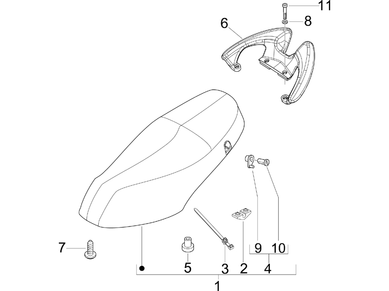 Fly 50 2T 2006-2007 EMEA — Zitbankje