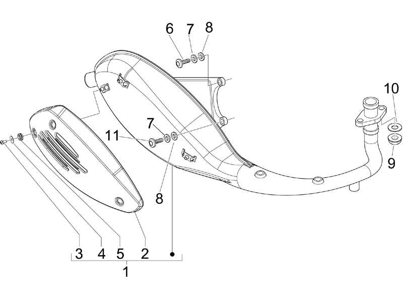 Vespa S 150 4T 2V no ABS E3 2008-2009 EMEA — Nademper