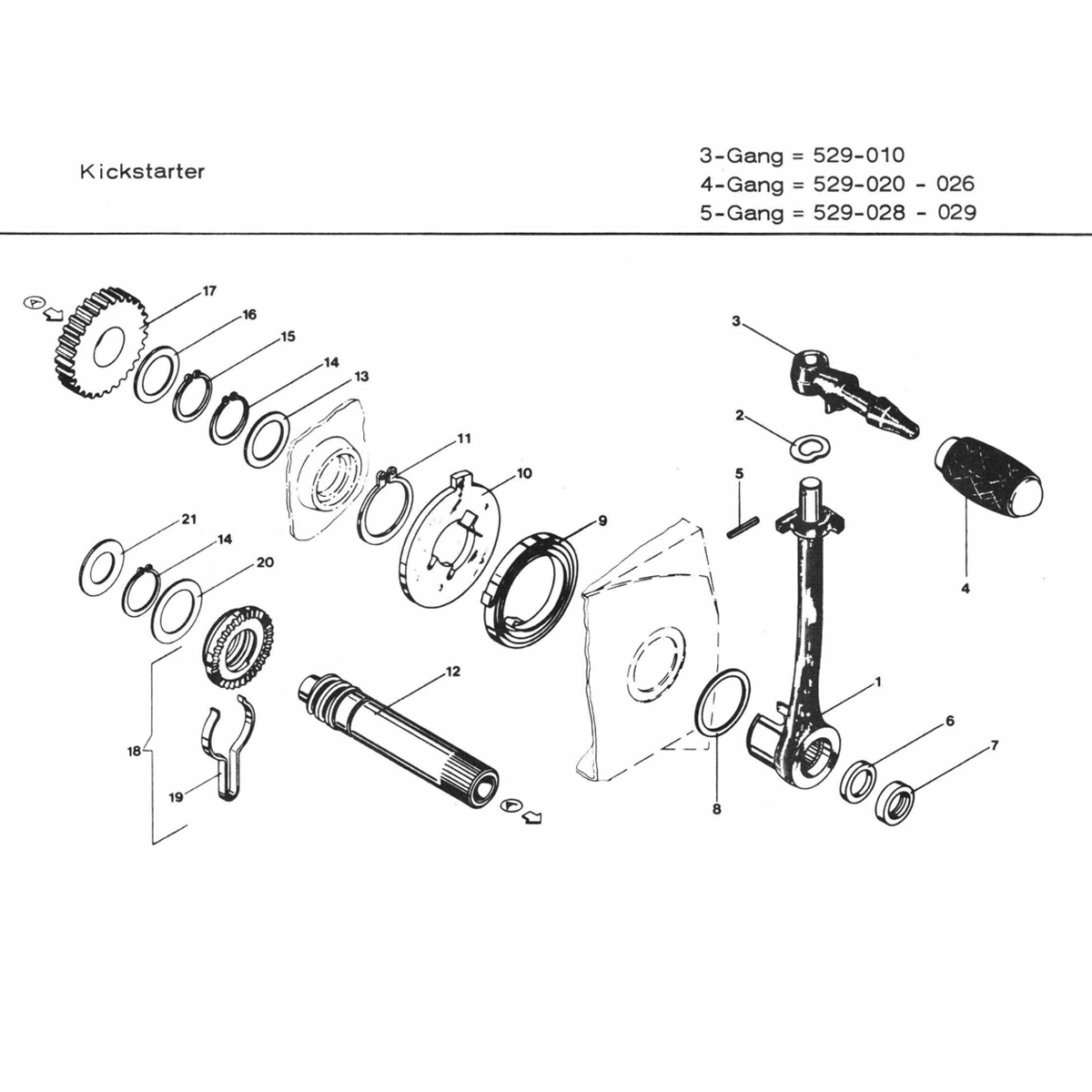 Kickstarter Zundapp 529-010 529-020-026 028-029