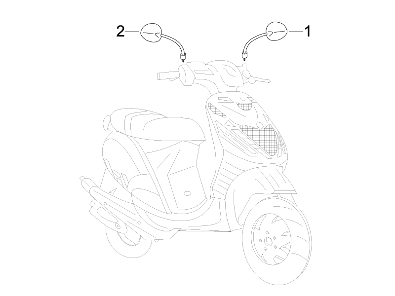 Zip 50 SP no ABS E2 2006-2013 EMEA — Spiegels