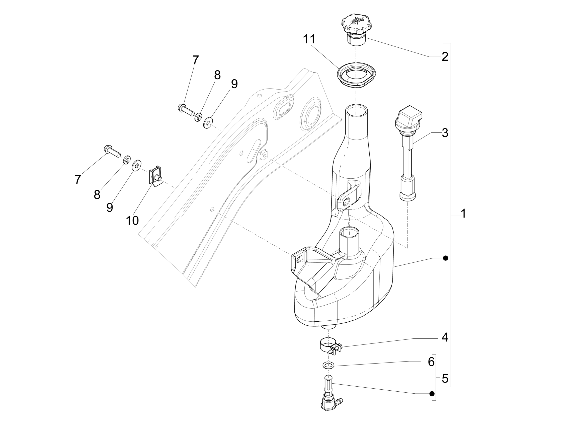 Vespa Primavera 50 2T no ABS E2 E3 2013-2017 EMEA APAC — Olietank