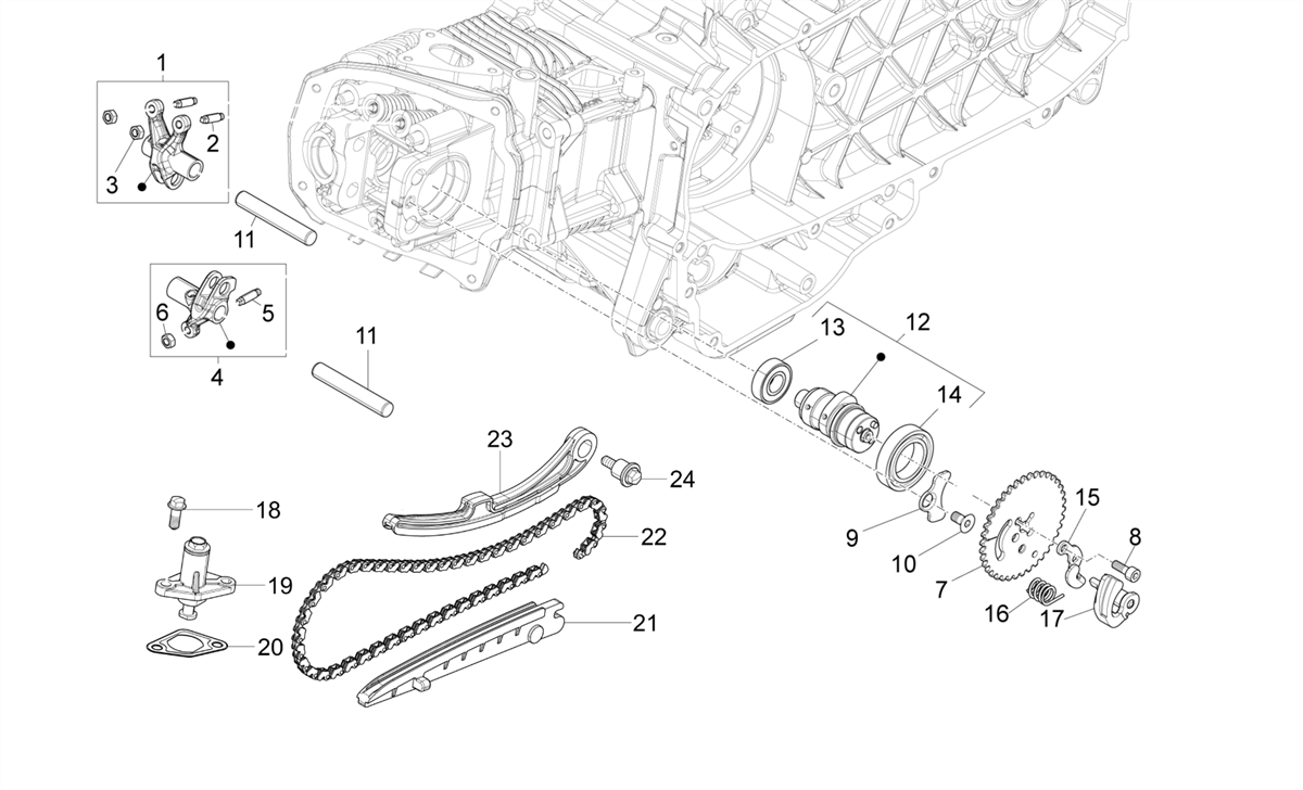 Vespa VXL 125 4T 3V 2018-2019 — Stabilisatorstangbeugel