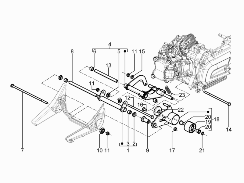 Beverly 300 ie ABS E4 2016-2020 EMEA — Zwaaiarm