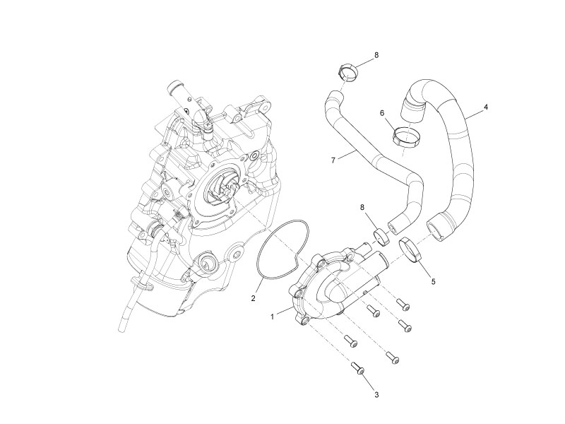 X10 500 4T 4V I E E3 2012-2013 EMEA — Waterpomp