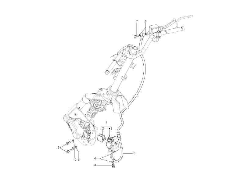 Vespa S 150 4T ie no ABS E3 2011-2013 APAC — Remslangen - Remklauwen
