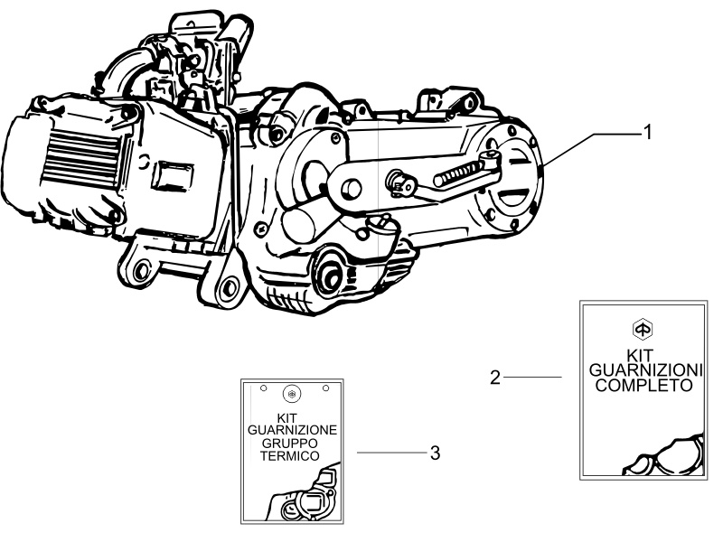 Zip 50 4T no ABS E2 2006-2013 APAC EMEA NAFTA — Motor Compleet