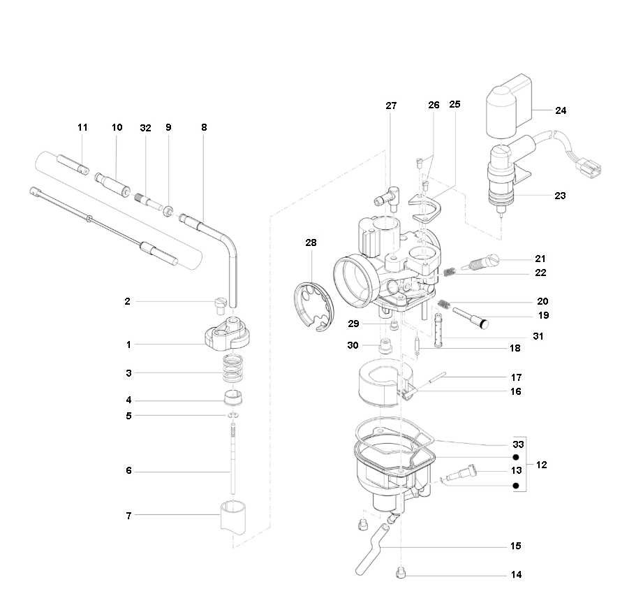 PRIMA VERA 2T 45KM/H — Carburateur