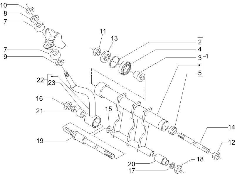 Beverly 500 Cruiser E3 2007-2012 EMEA — Zwaaiarm
