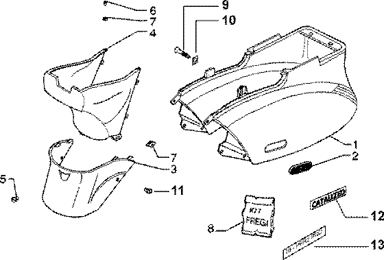 Piaggio Zip SP 50 — Zijpanelen
